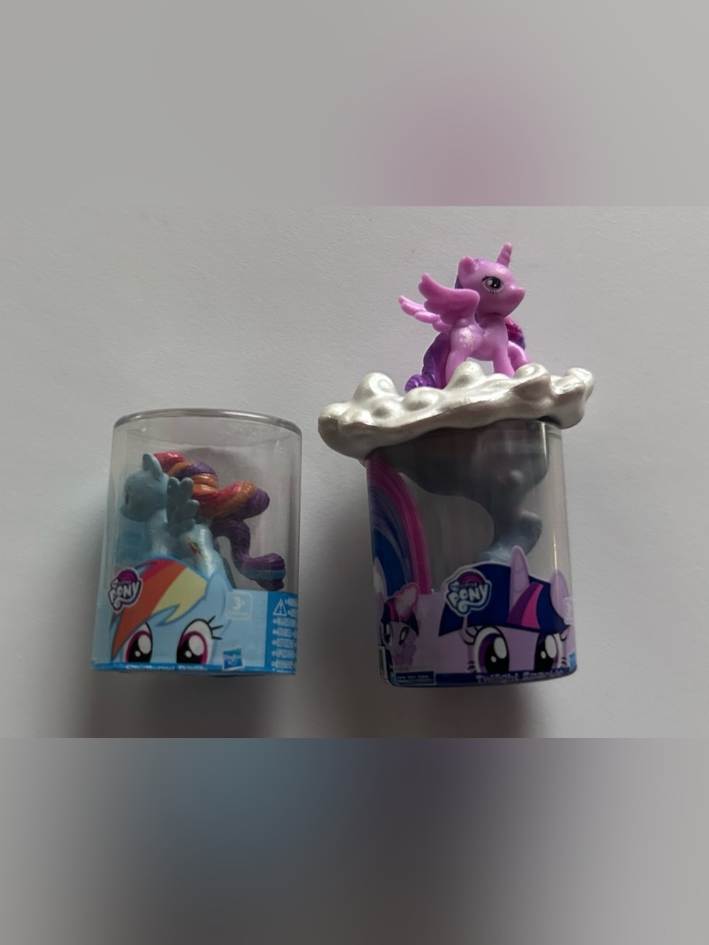 My Little Pony Rainbow Dash and Twilight Sparkle mini brands toys
